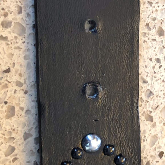 Style & Co Studded Pattern Belt Black 28-32” As Is - Picture 7 of 10